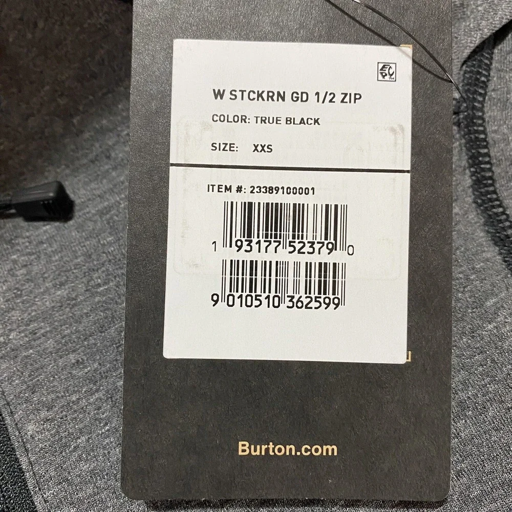 Burton‎ Stockrun Grid Half-Zip Technical Fleece Size XXS Womens NWT